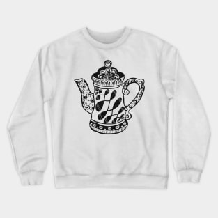 Bold and Intricate Engraved-Style Tea / Coffee Pot Crewneck Sweatshirt